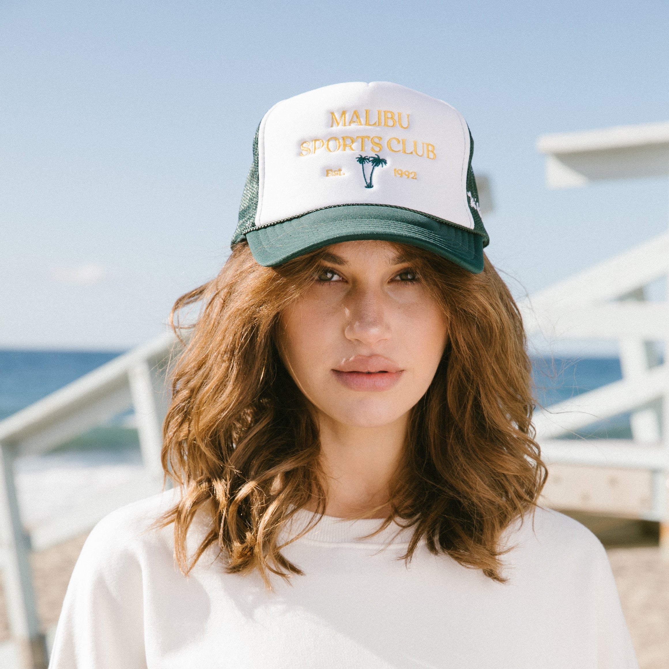 Migraine Club Trucker Hat Mental Wellness Club Trucker - Tan/Brown – Friends of Felix main image 2